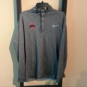 Nike Golf Dri-Fit Ohio State Henley in Heather Gray